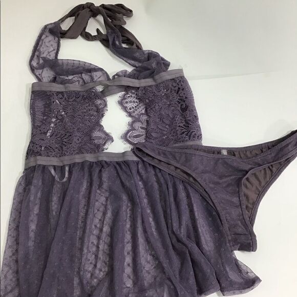 Lover + Friends Lace Halter Sleep Set Size S - Picture 3 of 8